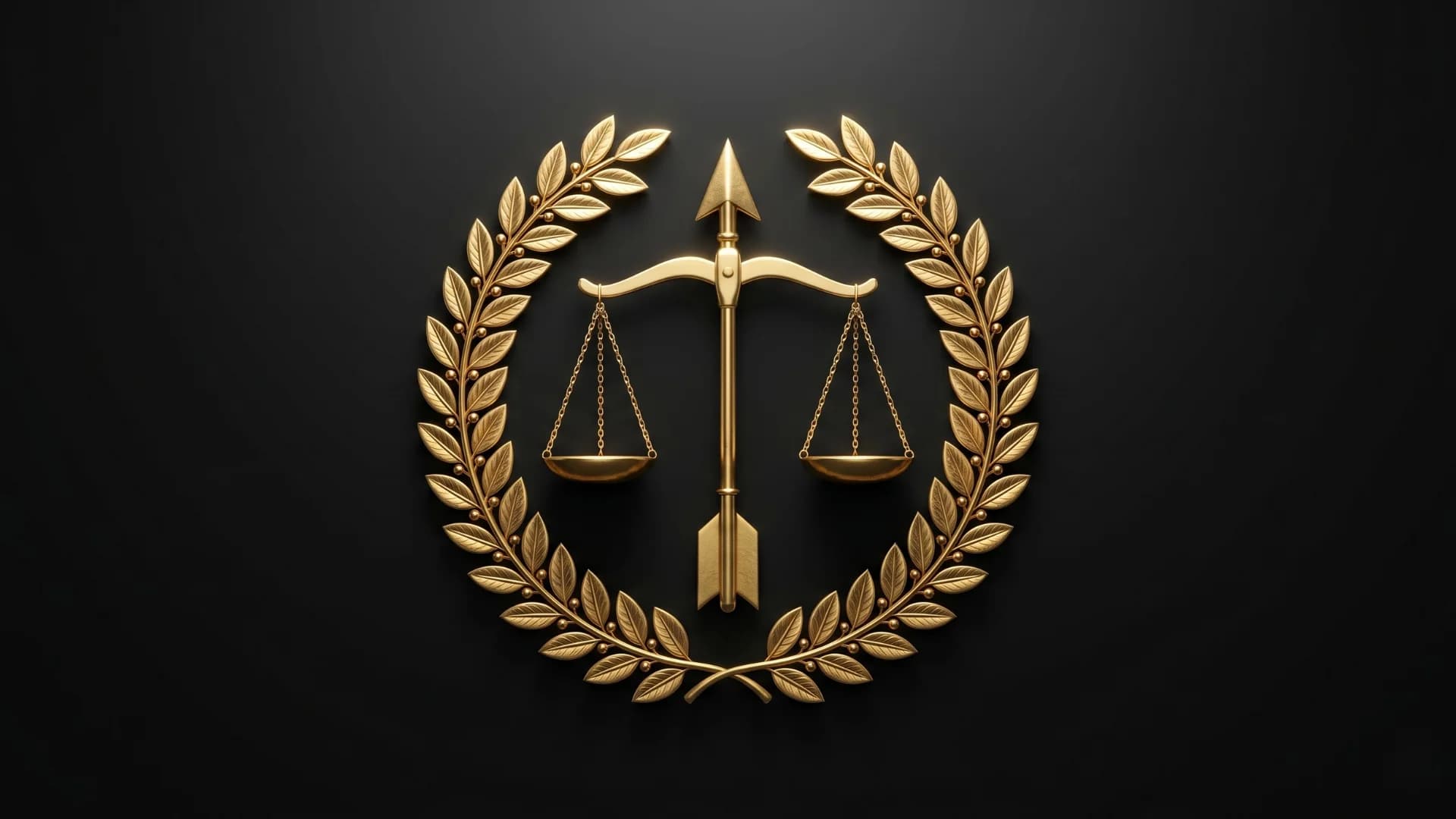 Balança dourada da justiça representando a sobriedade e a conformidade ética da advocacia institucional